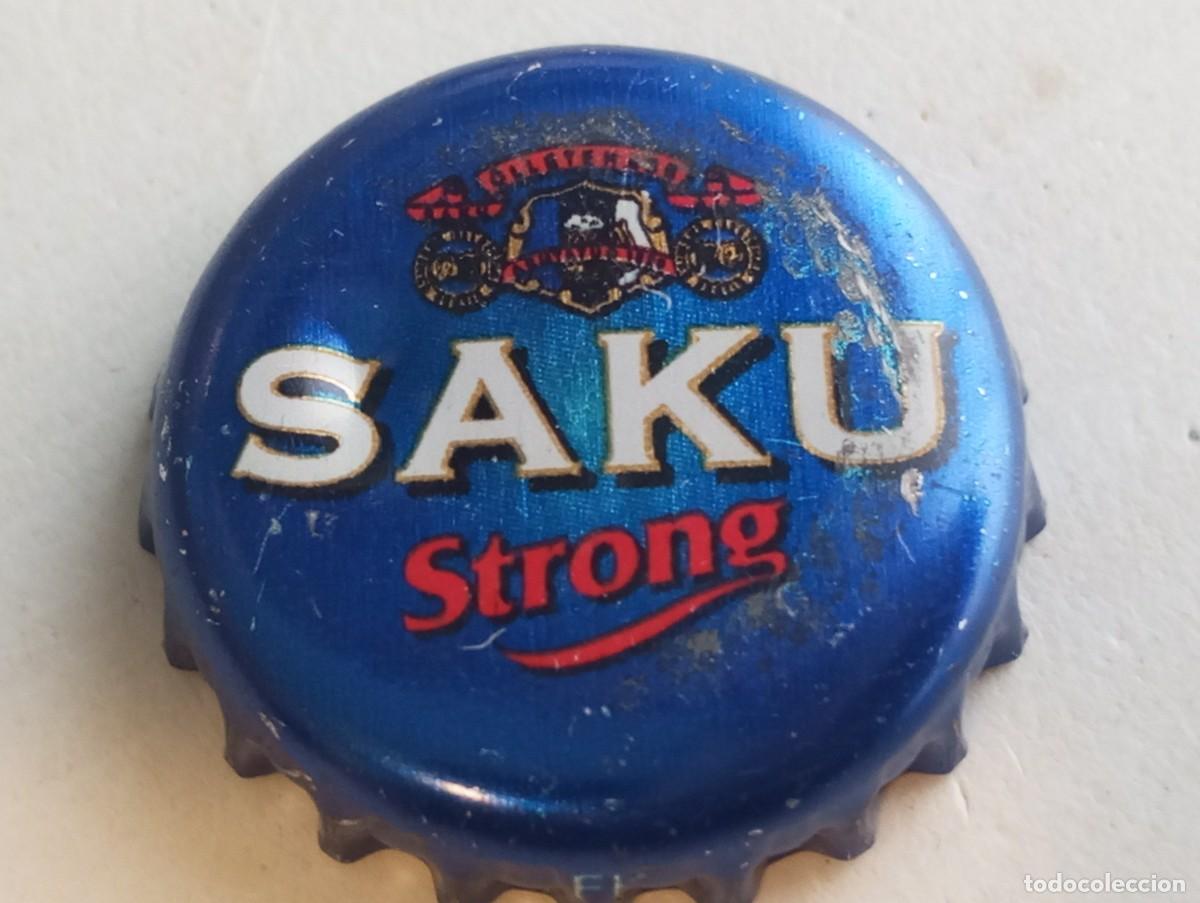 Coleccionismo de cervezas: Chapa tap&oacute;n corona de la cerveza estonia SAKU STRONG