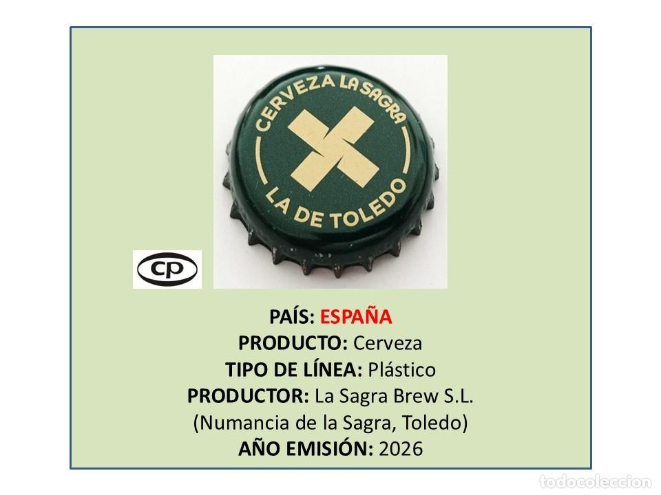 Coleccionismo de cervezas: TAPON CORONA CAPSULA CHAPA CERVEZA LA SAGRA 0,0% (ESPA&Ntilde;A)