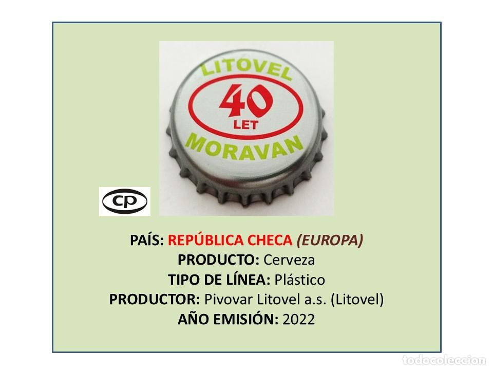 Coleccionismo de cervezas: TAPON CORONA CAPSULA CHAPA CERVEZA LITOVEL MORAVAN 40 LET (REP&Uacute;BLICA CHECA)