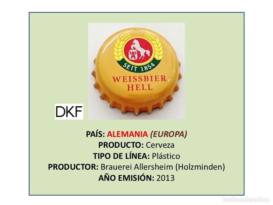 Coleccionismo de cervezas: TAPON CORONA CAPSULA CHAPA CERVEZA ALLERSHEIM WEISSBIER HELL (ALEMANIA)