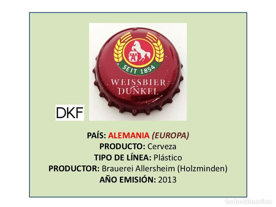 Coleccionismo de cervezas: TAPON CORONA CAPSULA CHAPA CERVEZA ALLERSHEIM WEISSBIER DUNKEL (ALEMANIA)