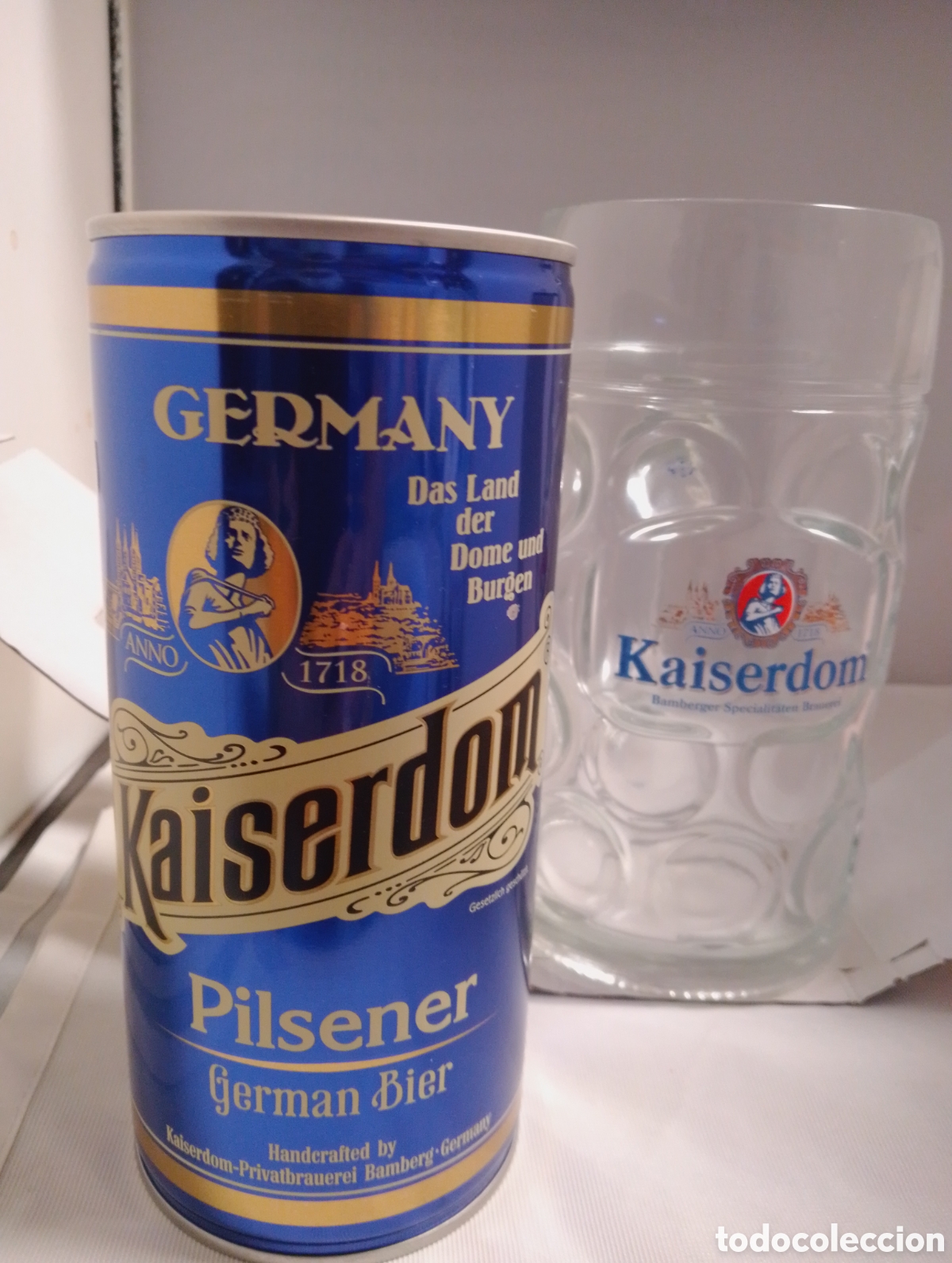 Coleccionismo de cervezas: Cerveza Kaiserdom 1L y Jarra