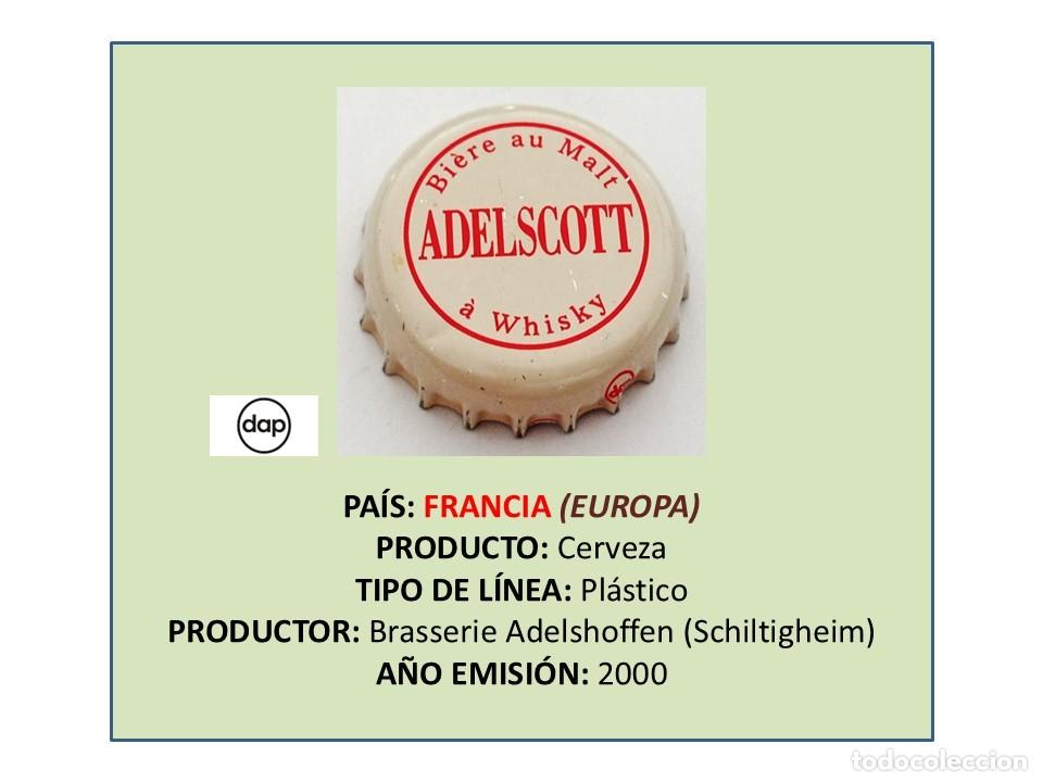 Coleccionismo de cervezas: TAPON CORONA CAPSULA CHAPA CERVEZA ADELSCOTT (FRANCIA)
