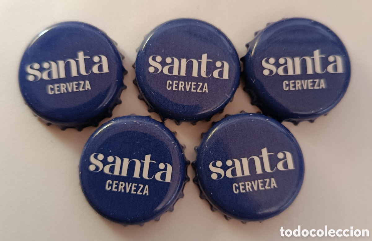 Coleccionismo de cervezas: LOTE CHAPAS DE CERVEZA SANTA/ASTURIAS