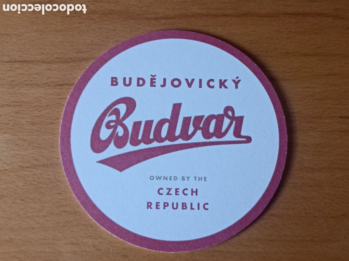 Coleccionismo de cervezas: Posavasos Cerveza Budvar onwed by Czech Republic - Pedido m&iacute;nimo 3 &euro;