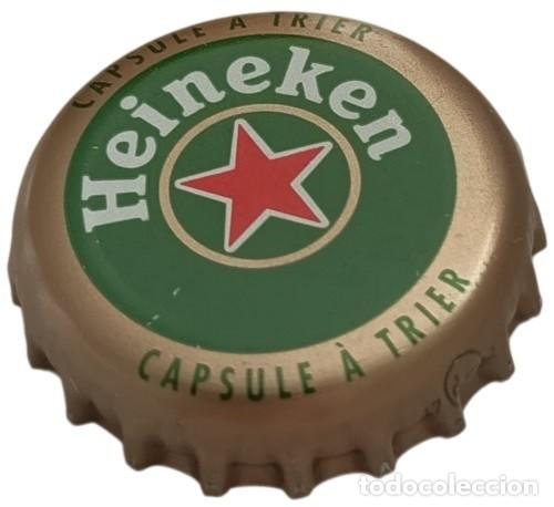 Coleccionismo de cervezas: Capsule de Bi&egrave;re Beer Crown Cap Heineken Capsule &agrave; Trier blonde de bl&eacute; RP960