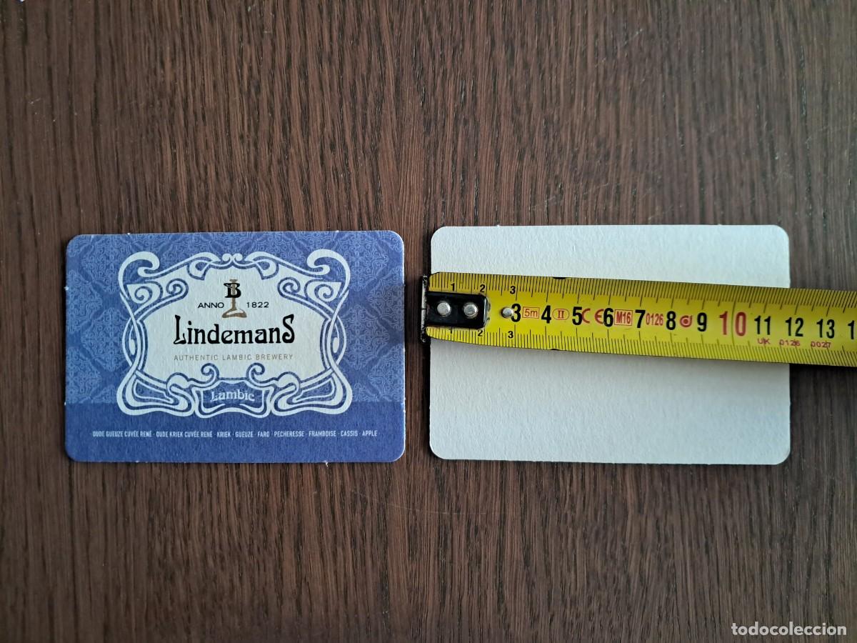 Coleccionismo de cervezas: posavasos de cerveza, Lindemans, Belgica.
