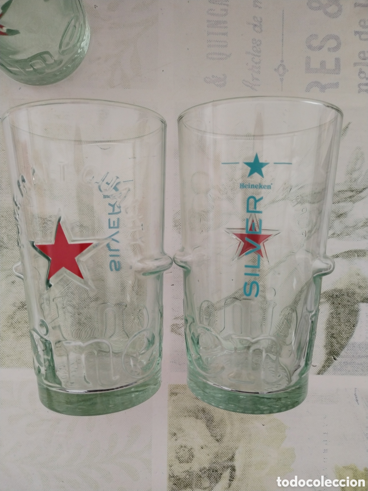 Coleccionismo de cervezas: Juego 6 vasos cerveza Heineken Silver 35 cl nuevos