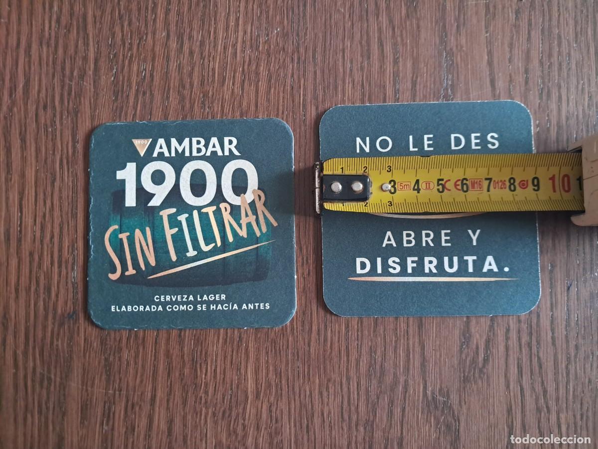 Coleccionismo de cervezas: posavasos de cerveza, Ambar 1900, sin filtrar.