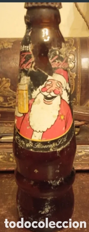 Coleccionismo de cervezas: &Uacute;nica! Botella Estrella Galicia Navidad A&ntilde;os 70