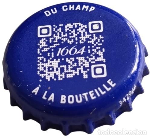 Coleccionismo de cervezas: Francia Capsule Bi&egrave;re Beer Crown Cap 1664 du Champ &agrave; la bouteille QR Code RP959 tap&oacute;n corona