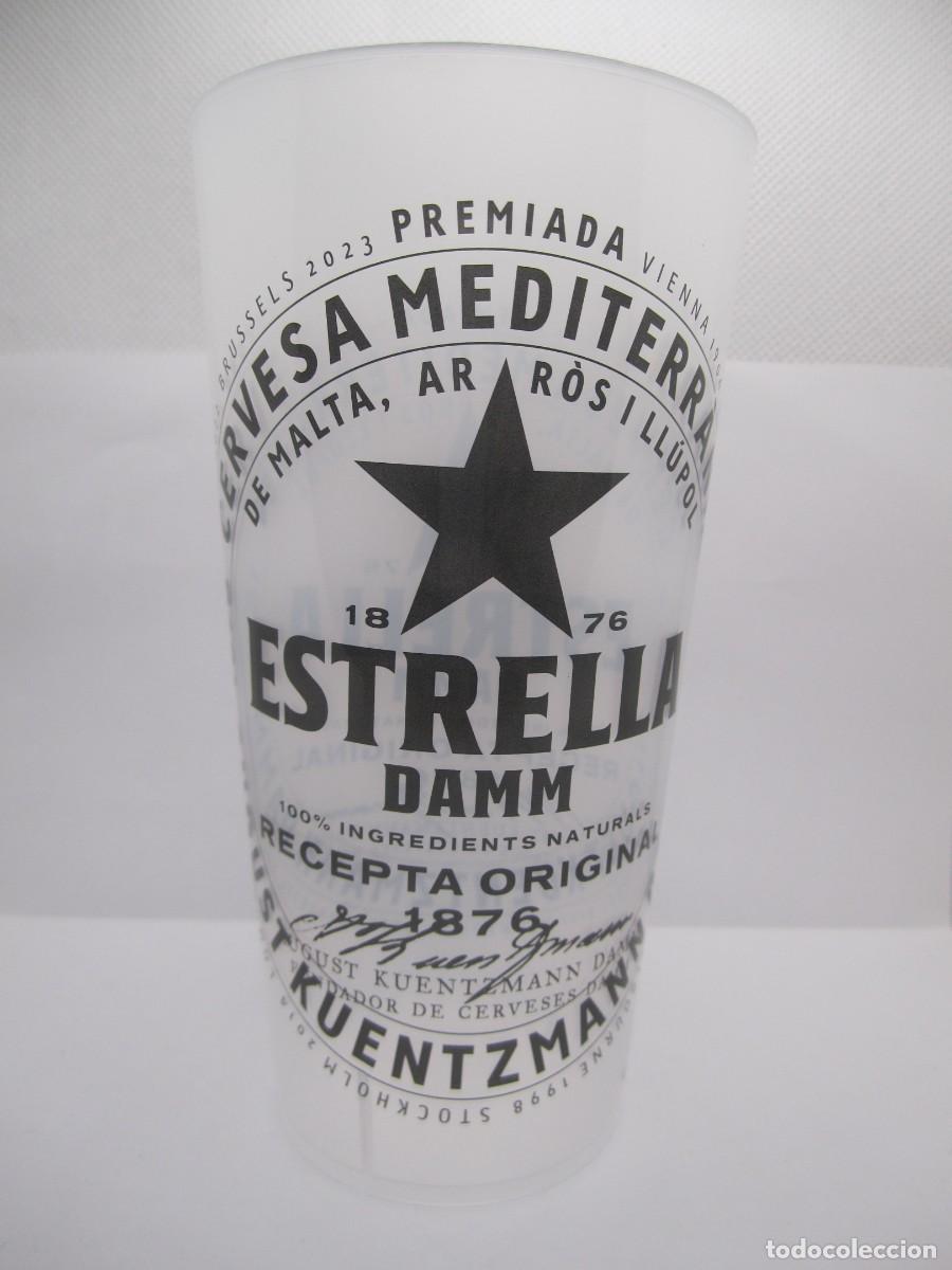 Coleccionismo de cervezas: vaso plastico reciclable cerveza estrella damm