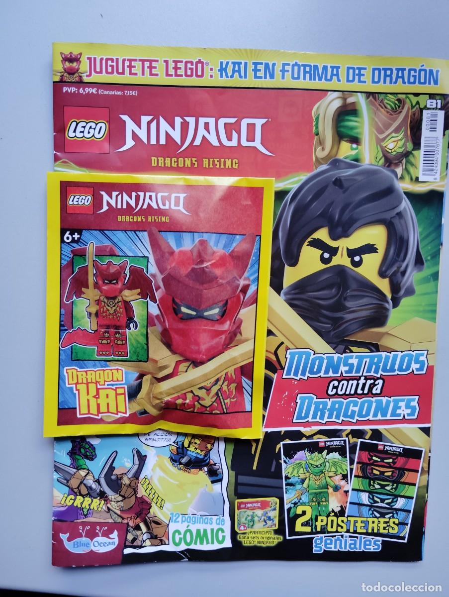 Coleccionismo de cervezas: LEGO. ORIGINAL. NINJAGO. REVISTA + MINIFIGURA GRAGON KAI. NUEVO
