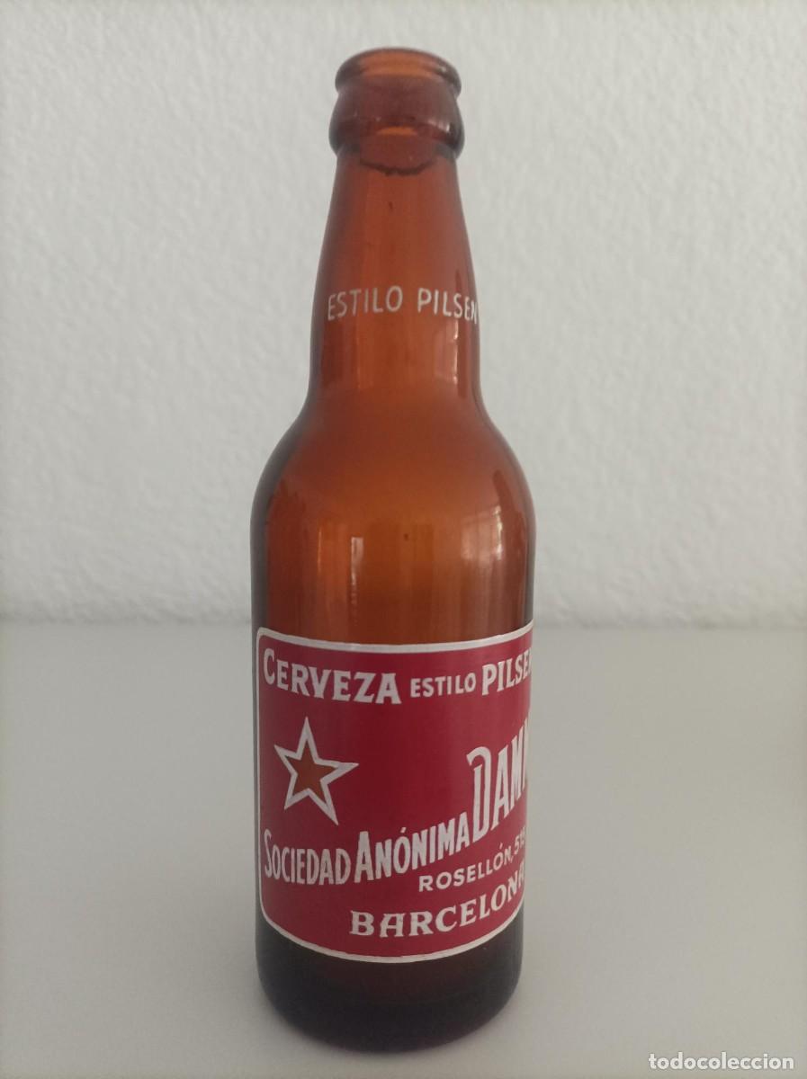 Coleccionismo de cervezas: Botella de cerveza antigua estrella damm estilo pilsen