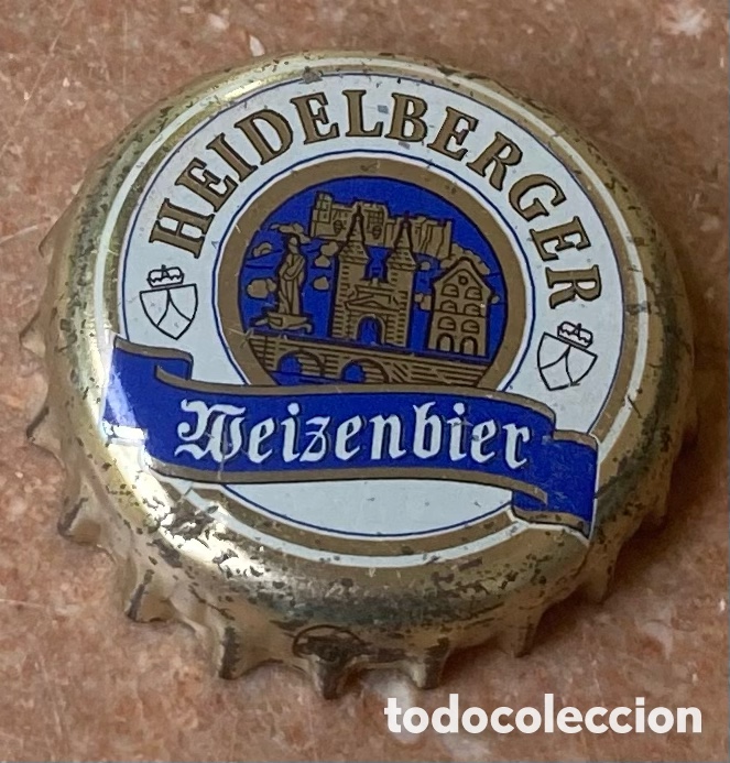 Coleccionismo de cervezas: CHAPA BOTTLE CAP TAP&Oacute;N CORONA BEER CERVEZA HEILDELBERGER. ALEMANIA--LOTE N. 3778--CARMANJO