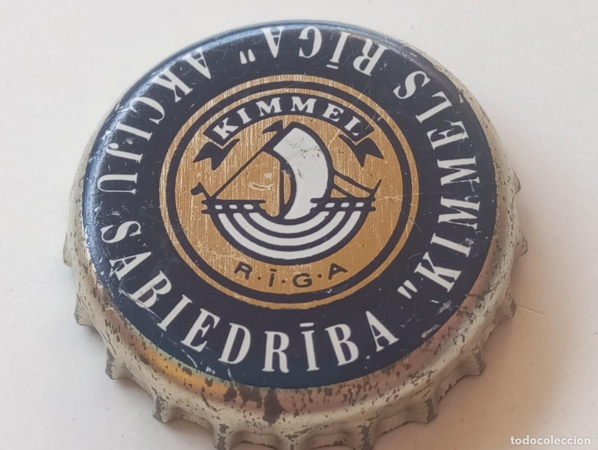 Coleccionismo de cervezas: Chapa tap&oacute;n corona de la cerveza letona KIMMEL RIGA