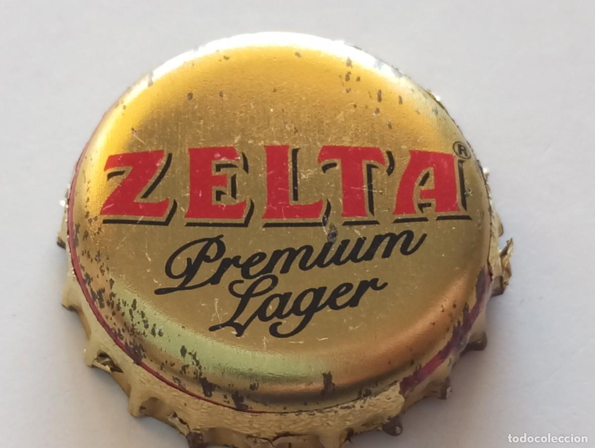 Coleccionismo de cervezas: Chapa tap&oacute;n corona de la cerveza letona ZELTA PREMIUM LAGER
