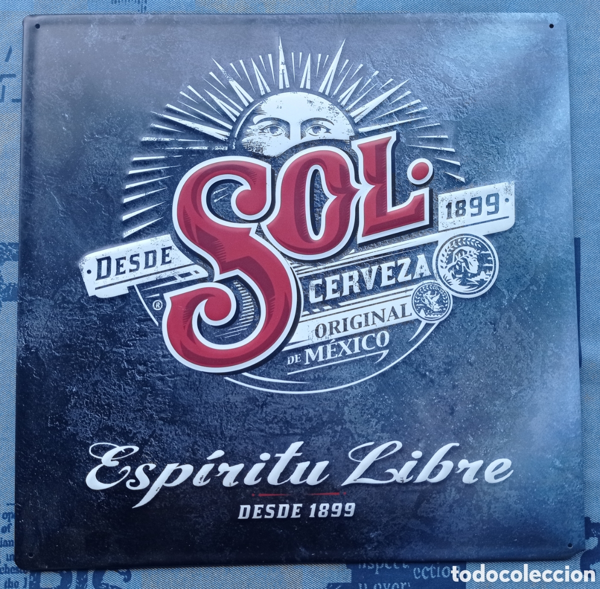 Coleccionismo de cervezas: CERVEZA SOL CARTEL CHAPA