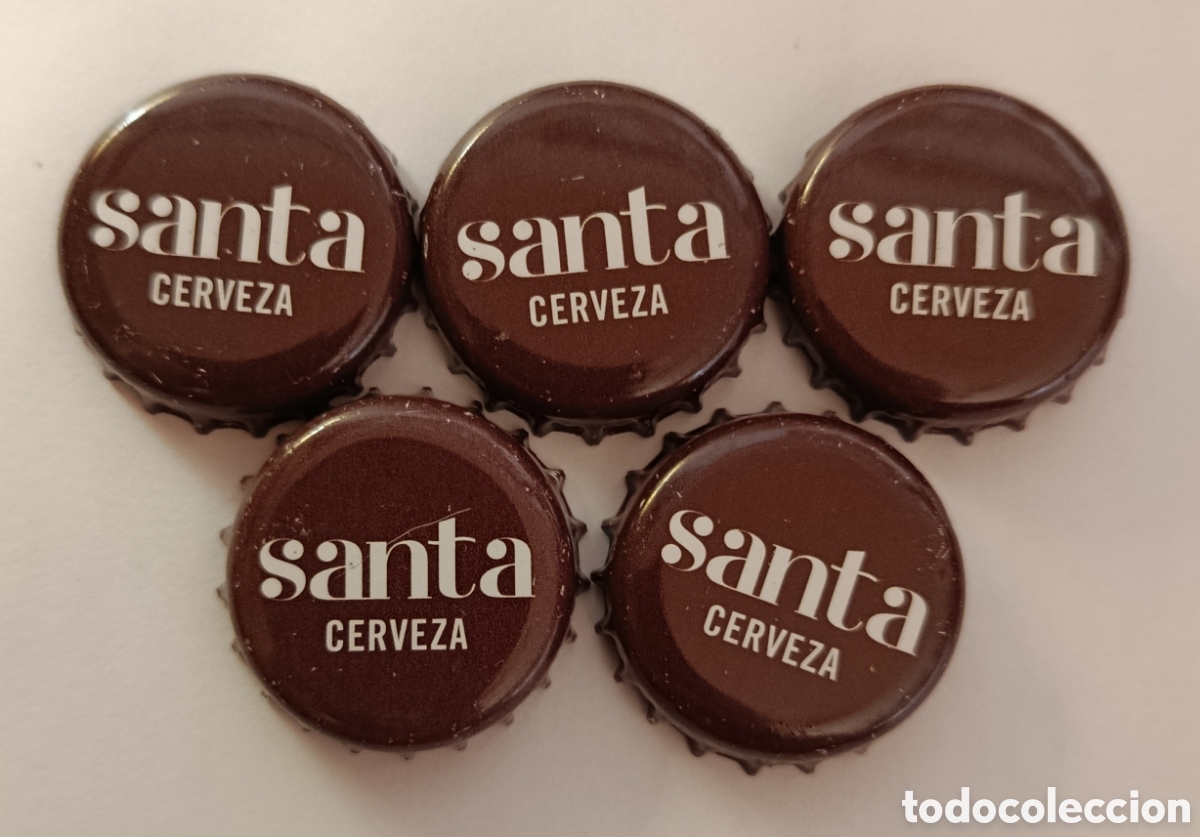 Coleccionismo de cervezas: LOTE CHAPAS DE CERVEZA SANTA/ASTURIAS
