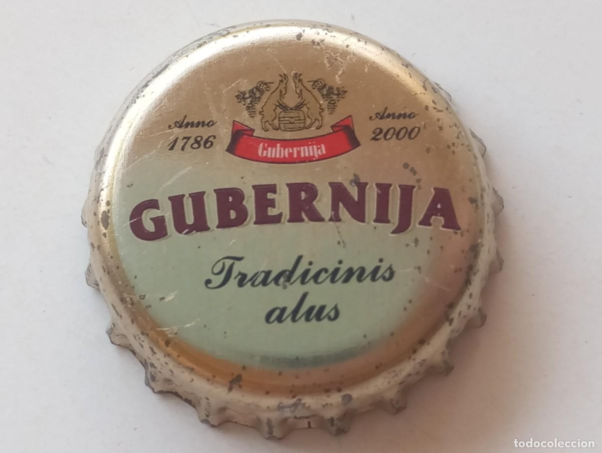 Sammeln von Brauereiartikeln: Chapa tap&oacute;n corona de la cerveza lituana GUBERNIJA TRADICINIS ALUS 1786-2000
