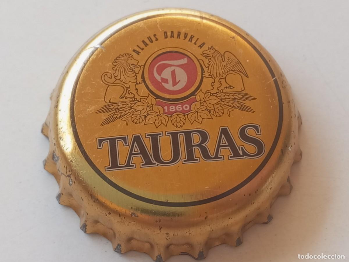 Coleccionismo de cervezas: Chapa tap&oacute;n corona de la cerveza lituana TAURAS ALAUS DARYKLA 1860