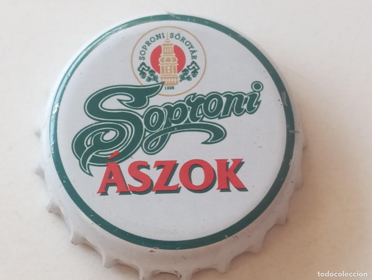 Coleccionismo de cervezas: Chapa tap&oacute;n corona de la cerveza h&uacute;ngara SOPRONI ASZOK 1895