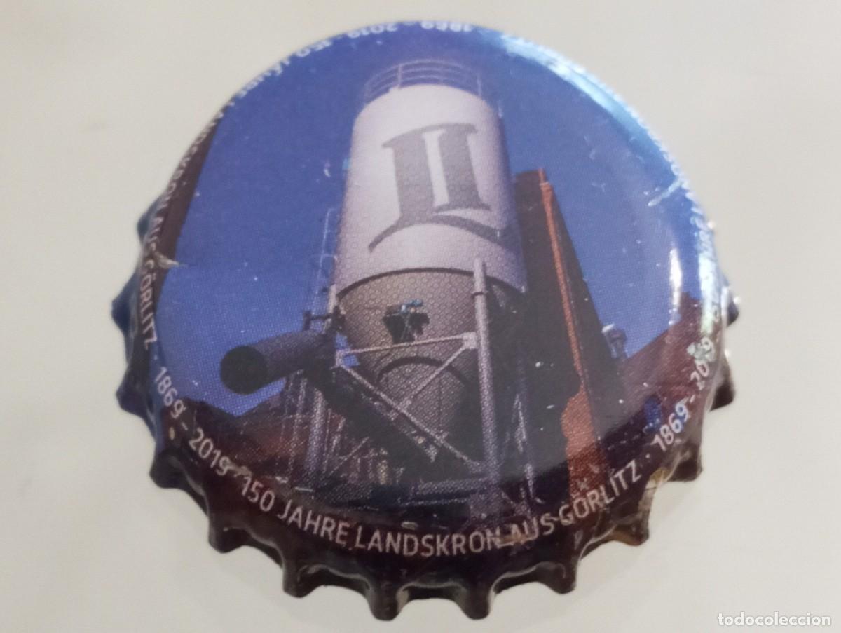 Coleccionismo de cervezas: Chapa tap&oacute;n corona de la cerveza alemana LANDSKRON AUS G&Ouml;RLITZ 150 JAHRE (1869-2019)