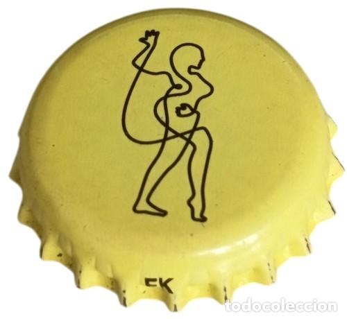 Coleccionismo de cervezas: Francia Capsule Bi&egrave;re Beer Crown Cap Ninkasi jaune RP876 tap&oacute;n corona
