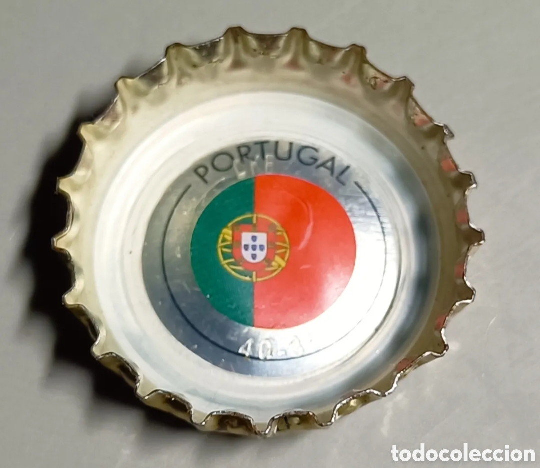 Coleccionismo de cervezas: CHAPA CERVEZA. BITBURGER. PREMIUM PILS. PROMOCI&Oacute;N UEFA EURO 2024. ESCUDO PORTUGAL