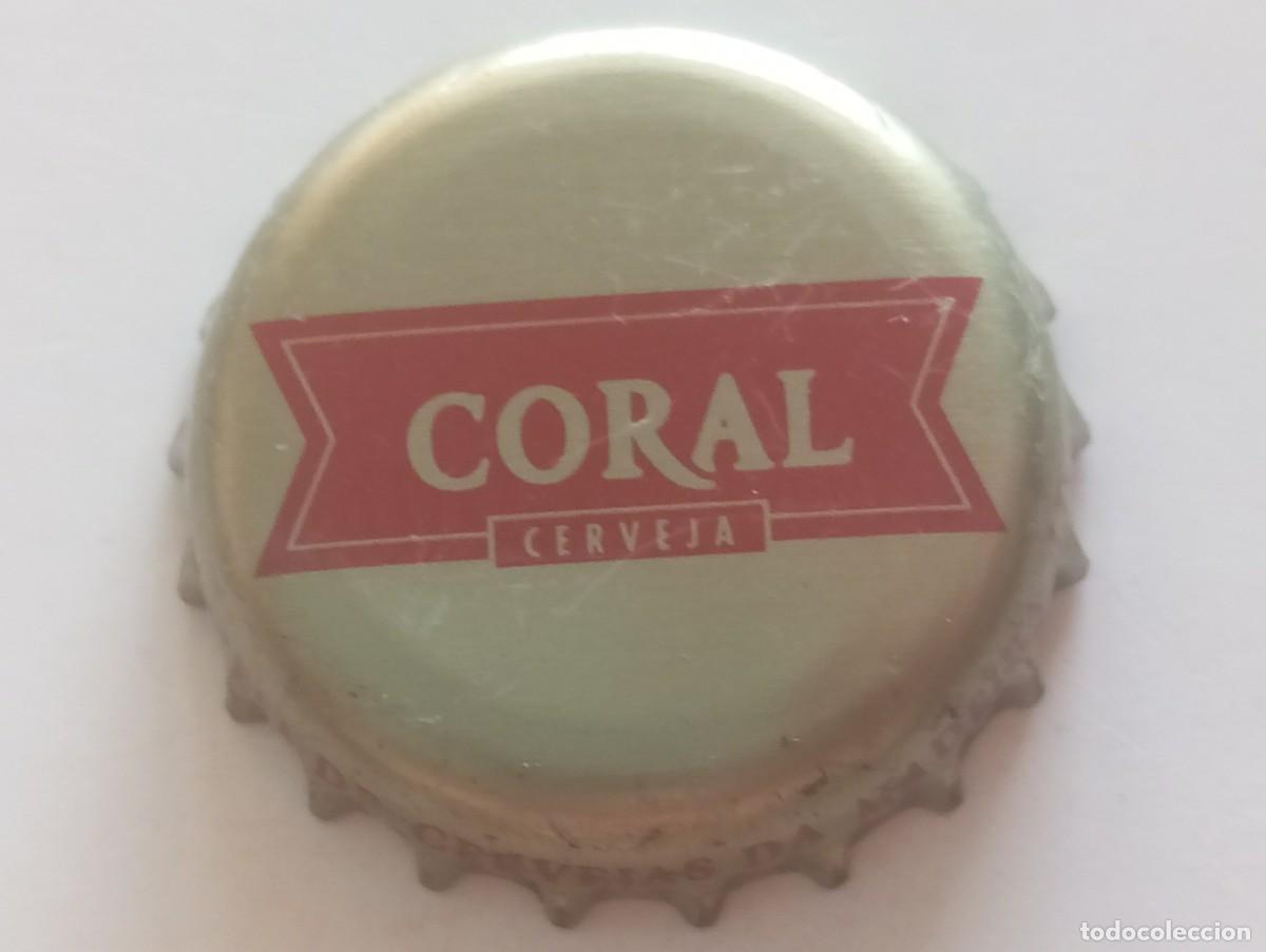Coleccionismo de cervezas: Chapa tap&oacute;n corona de la cerveza portuguesa CORAL CERVEJA