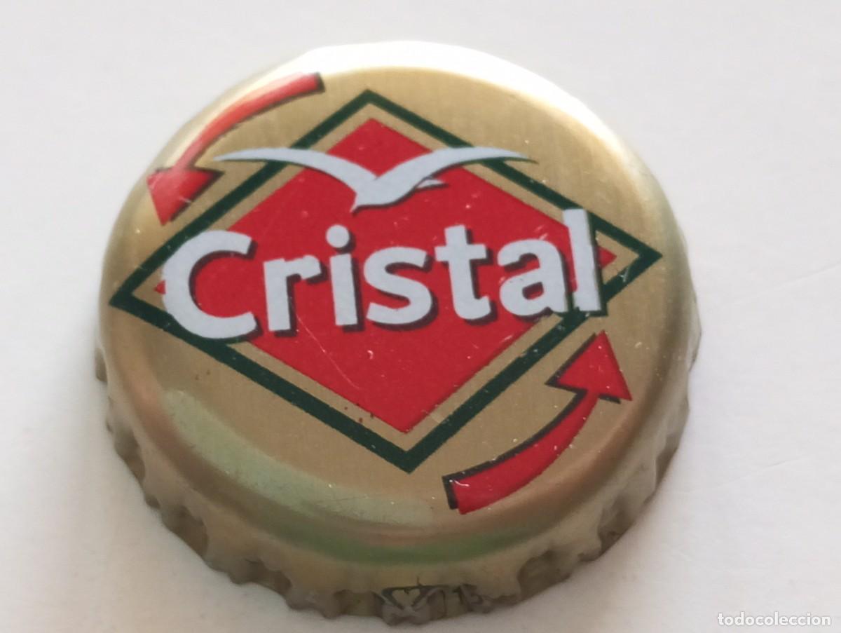 Coleccionismo de cervezas: Chapa tap&oacute;n corona de la cerveza portuguesa CRISTAL