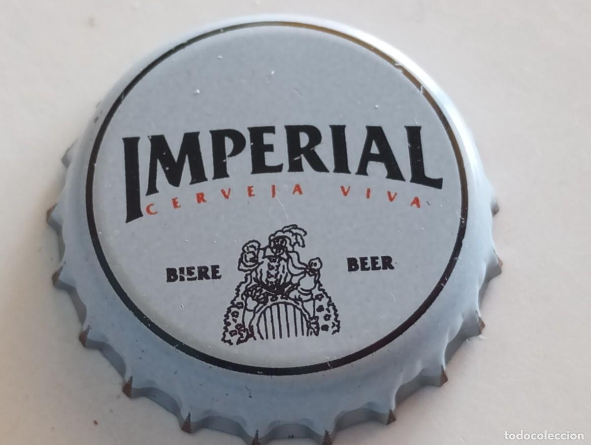 Coleccionismo de cervezas: Chapa tap&oacute;n corona de la cerveza portuguesa IMPERIAL CERVEJA VIVA