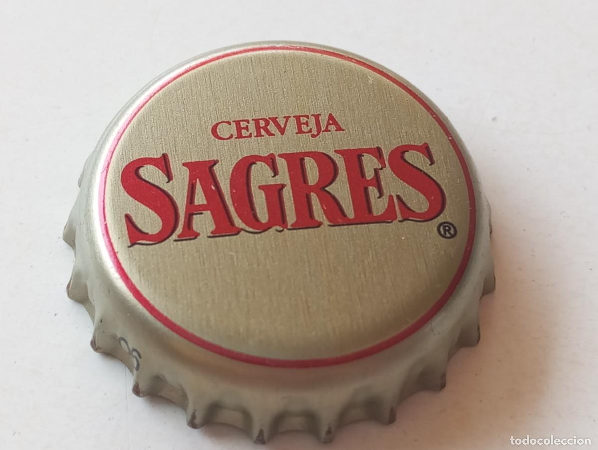 Coleccionismo de cervezas: Chapa tap&oacute;n corona de la cerveza portuguesa SAGRES CERVEJA