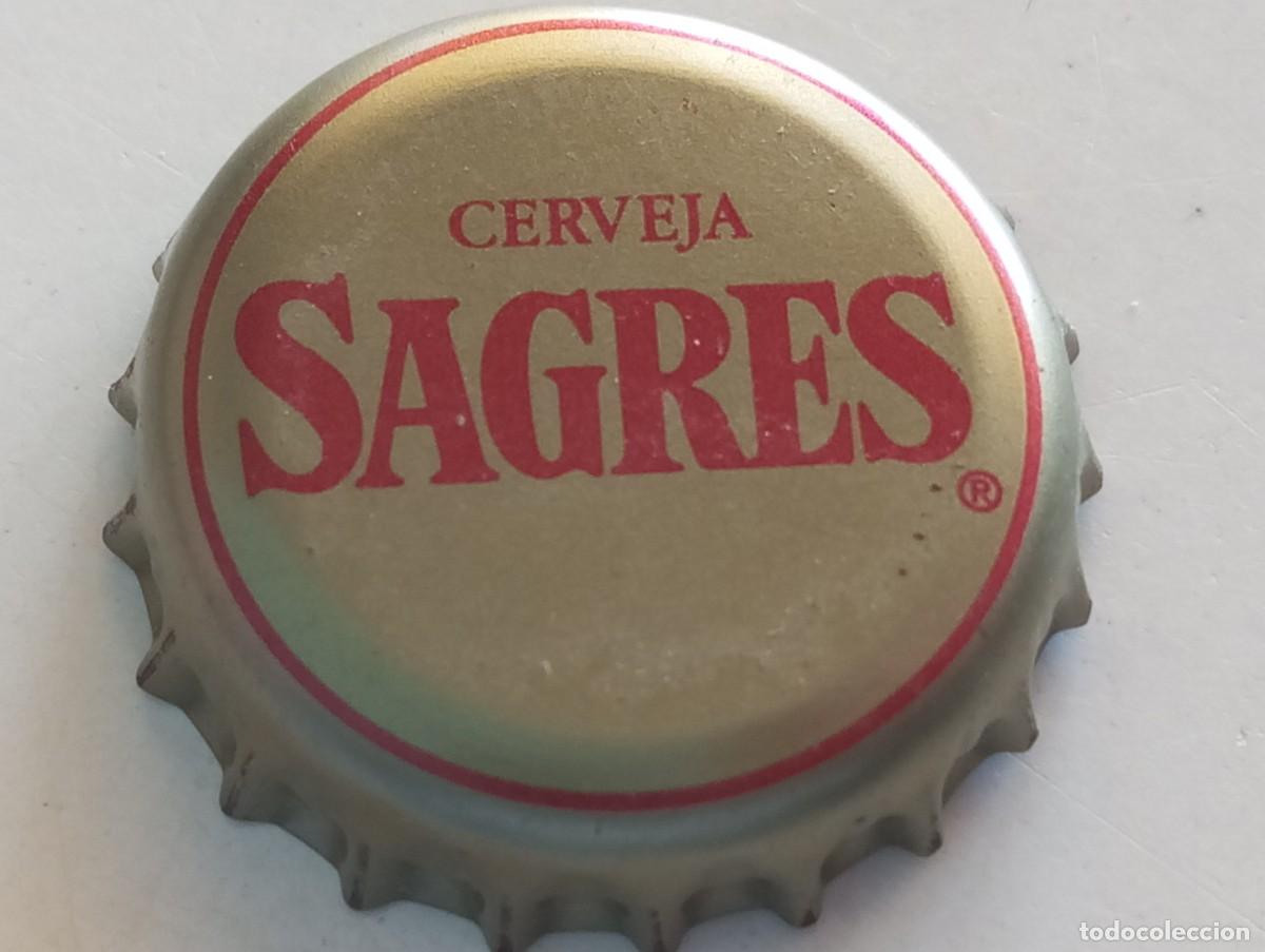 Coleccionismo de cervezas: Chapa tap&oacute;n corona de la cerveza portuguesa SAGRES CERVEJA