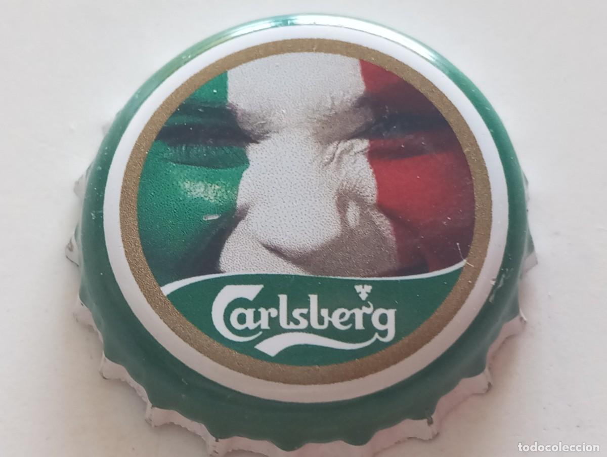 Coleccionismo de cervezas: Chapa tap&oacute;n corona de la cerveza danesa CARLSBERG FIFA WORLD CUP 2006 - ITALIA