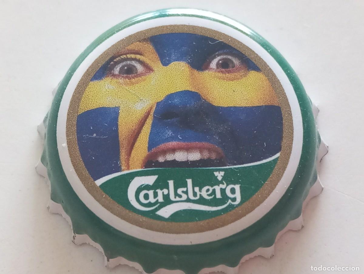 Coleccionismo de cervezas: Chapa tap&oacute;n corona de la cerveza danesa CARLSBERG FIFA WORLD CUP 2006 - SUECIA