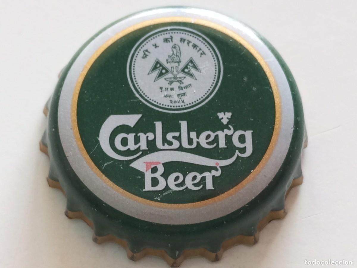 Coleccionismo de cervezas: Chapa tap&oacute;n corona NEPAL&Iacute; de la cerveza danesa CARLSBERG BEER