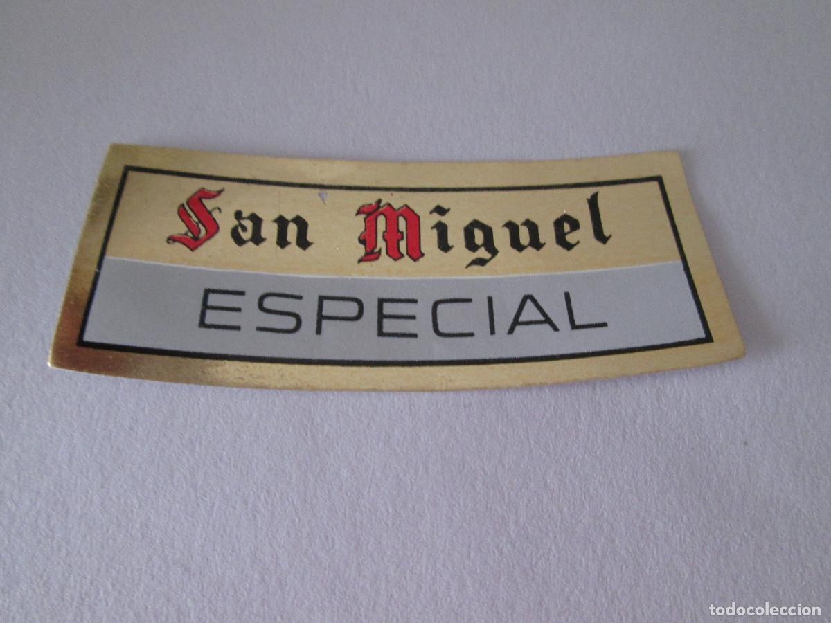 Coleccionismo de cervezas: ETIQUETA CERVEZA SAN MIGUEL ESPECIAL - CUELLO DE BOTELLIN - SIN USAR - 6X2,3 CM