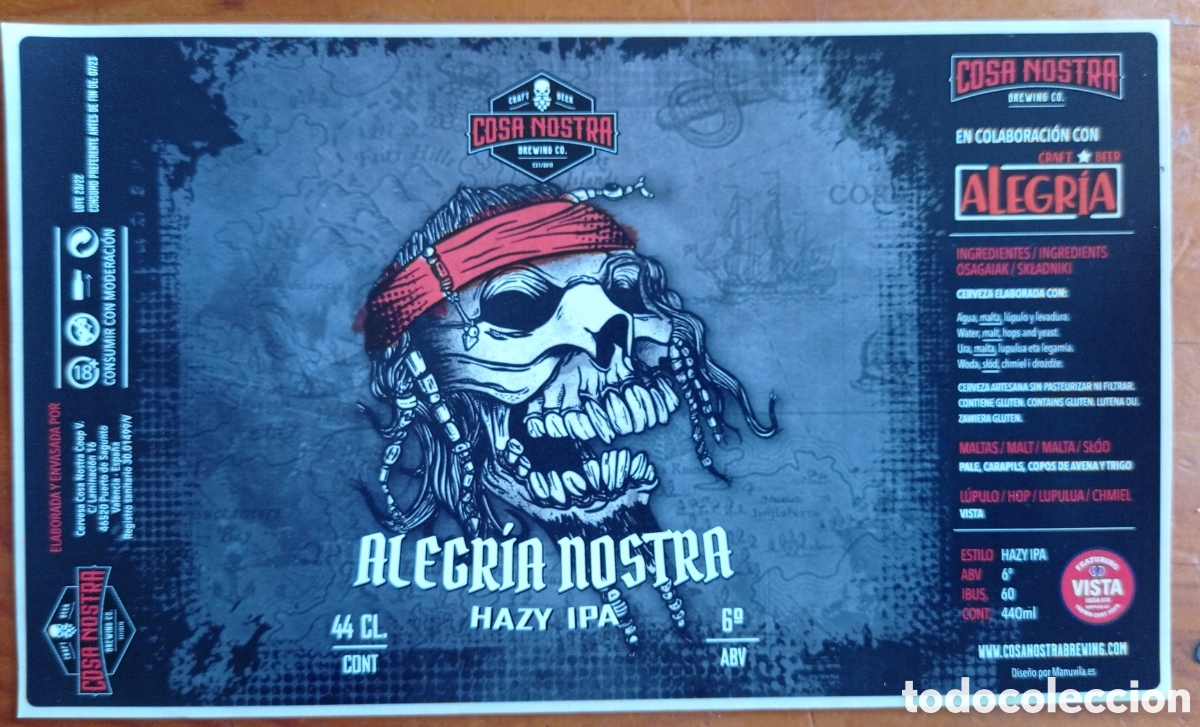 Coleccionismo de cervezas: ETIQUETA CERVEZA ARTESANA