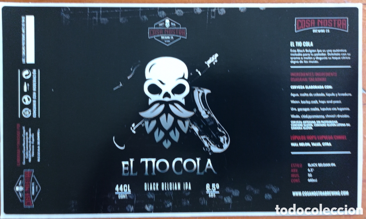 Coleccionismo de cervezas: ETIQUETA CERVEZA ARTESANA