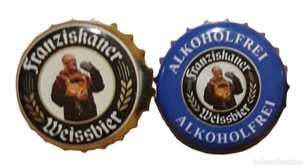 Coleccionismo de cervezas: 2 CHAPAS DE CERVEZA FRANZISKANER.