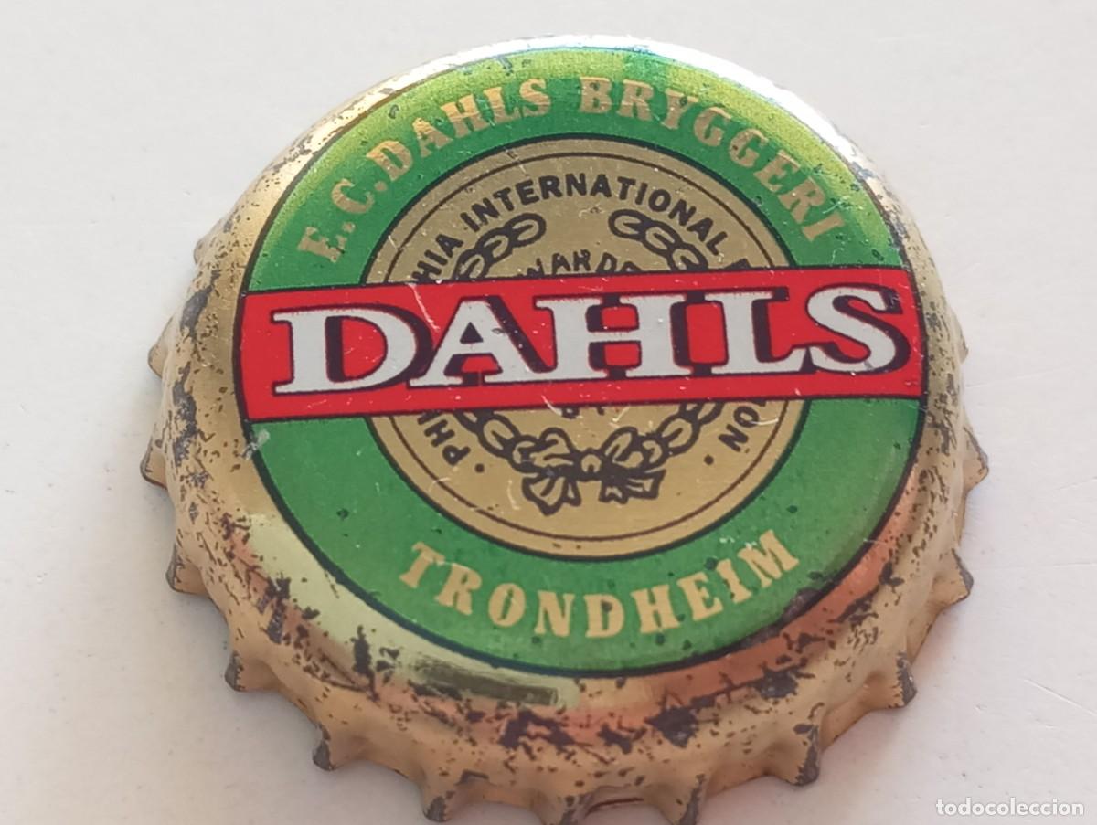 Coleccionismo de cervezas: Chapa tap&oacute;n corona de la cerveza noruega DAHLS - TRONDHEIM