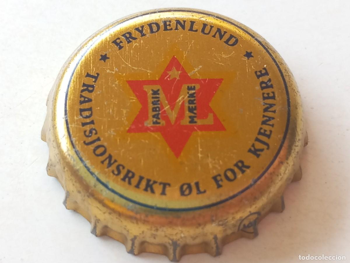 Coleccionismo de cervezas: Chapa tap&oacute;n corona de la cerveza noruega FRYDENLUND - TRADISJONSRIKT OL FOR KJENNERE