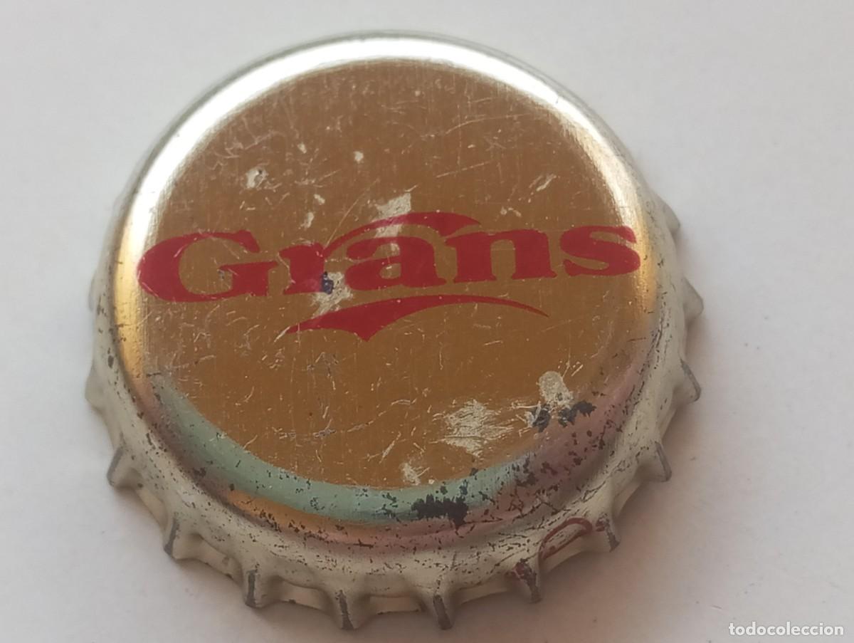 Coleccionismo de cervezas: Chapa tap&oacute;n corona de la cerveza noruega GRANS