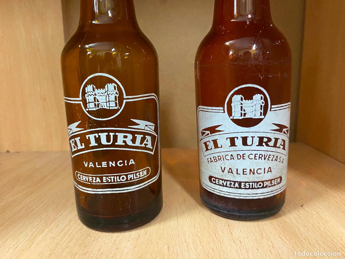 Coleccionismo de cervezas: 2 botellas de cerveza EL TURIA valencia . 33cl