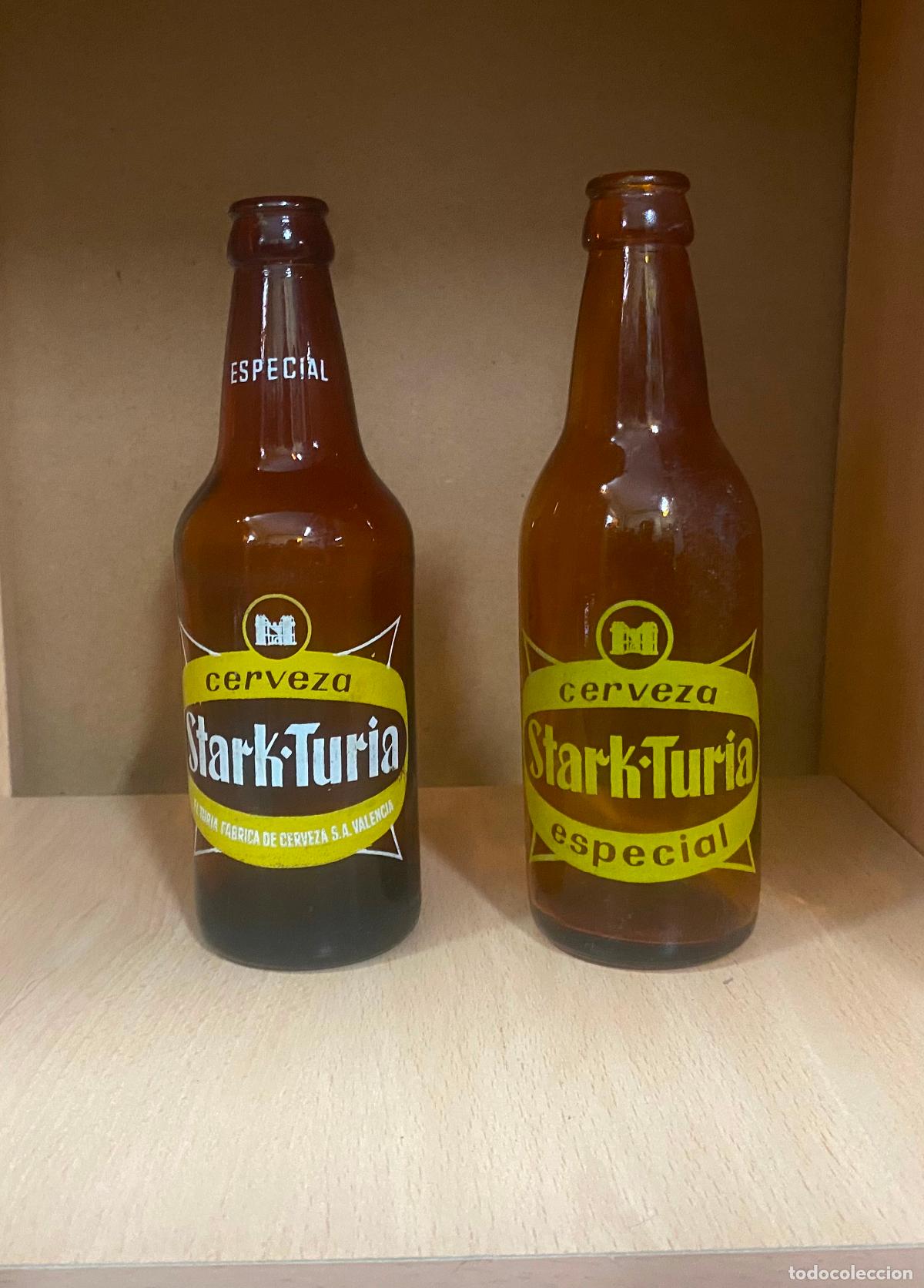 Coleccionismo de cervezas: lote de 2 botellas de cerveza star turia especial 33cl