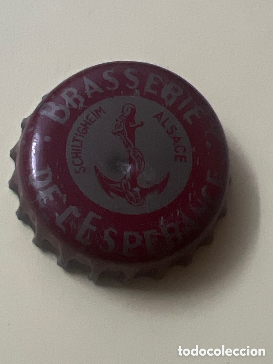 Coleccionismo de cervezas: T4/X128/Q4. CHAPA CERVEZA - Brasserie de l'Esp&eacute;rance Schiltigheim Alsace - FRANCIA - CON CORCHO