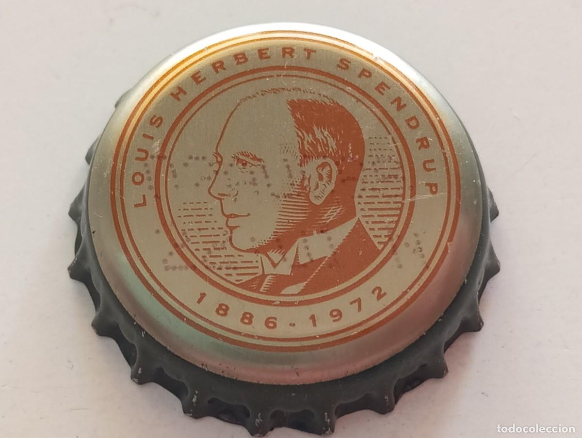 Coleccionismo de cervezas: Chapa tap&oacute;n corona de la bebida sueca LOUIS HERBERT SPENDRUP 1886-1972