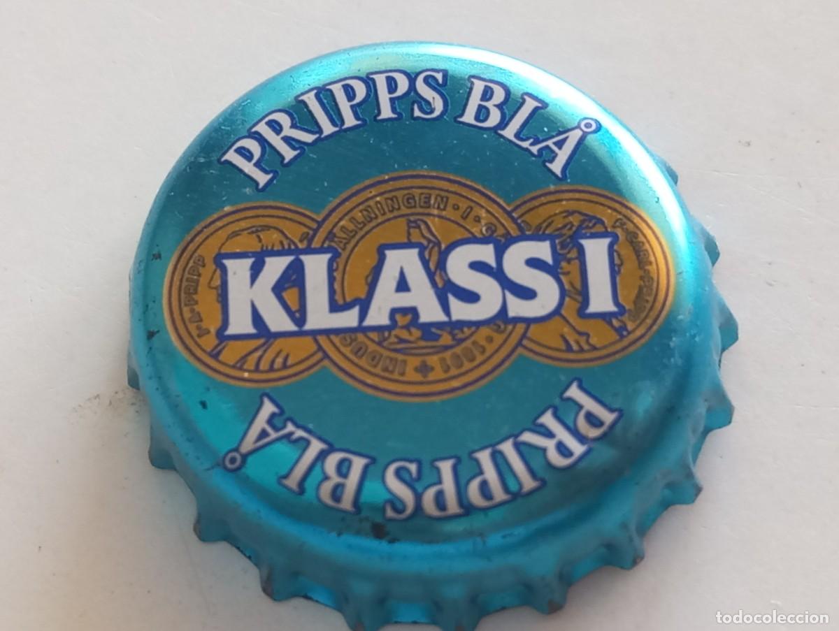 Coleccionismo de cervezas: Chapa tap&oacute;n corona de la cerveza sueca PRIPPS BLA KLASS I