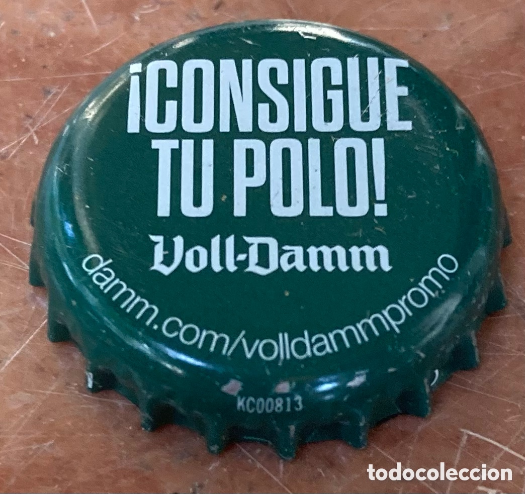 Coleccionismo de cervezas: BOTTLE CAP TAP&Oacute;N CORONA KRONKORKEN BIRRA BEER CHAPA CERVEZA VOLL-DAMM (2)----LOTE N. 3638--CARMANJO